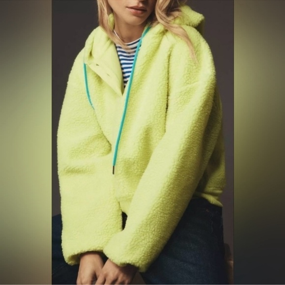 Anthropologie porridge Quinn Sherpa Fleece Hoodie size XL - Picture 8 of 9